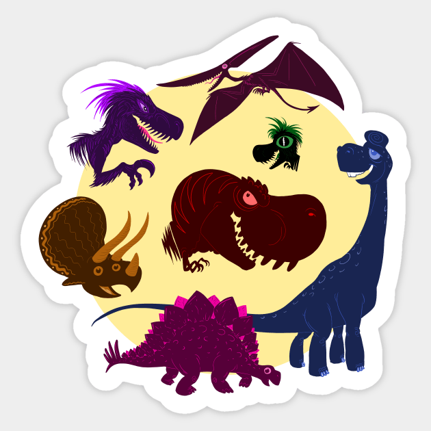 Dinosaurs Sticker by Lines